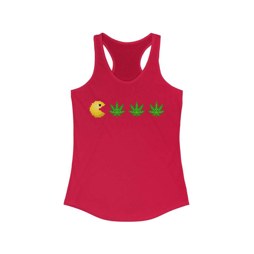 Retro Arcade Videogame Guy Loves Edibles! (Womens Tank Top)