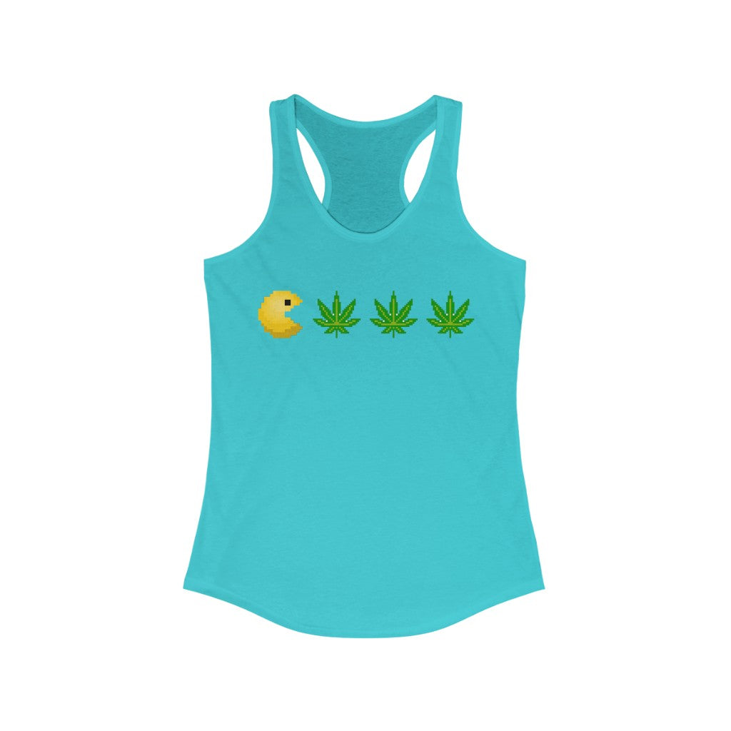 Retro Arcade Videogame Guy Loves Edibles! (Womens Tank Top)