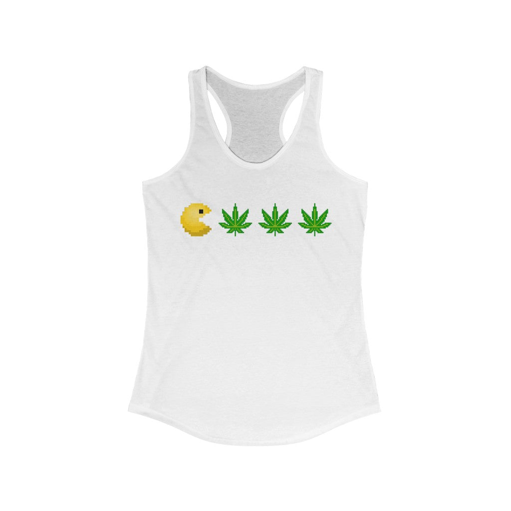 Retro Arcade Videogame Guy Loves Edibles! (Womens Tank Top)