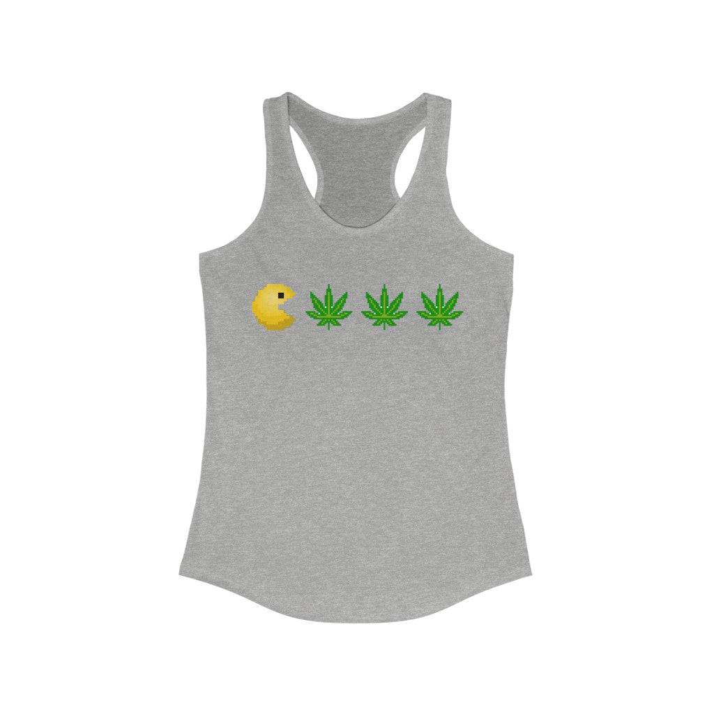 Retro Arcade Videogame Guy Loves Edibles! (Womens Tank Top)