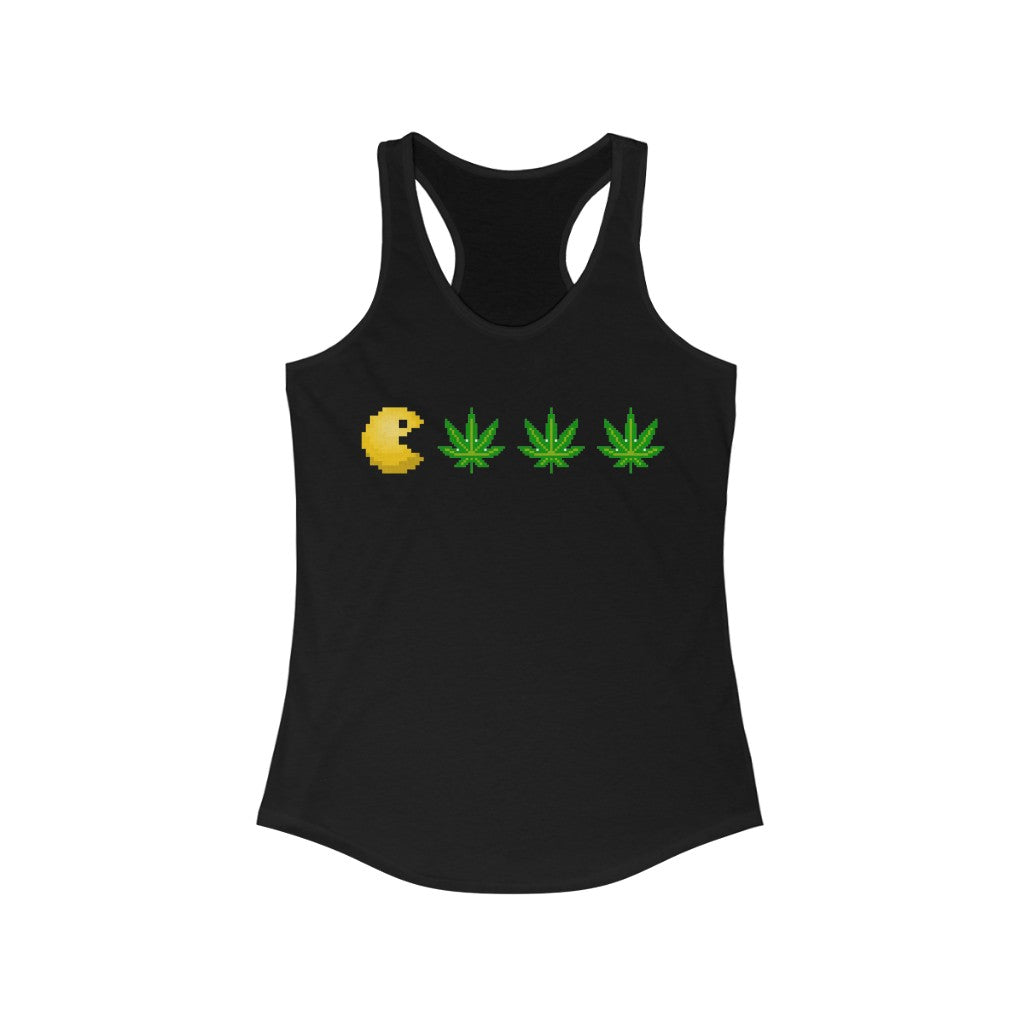 Retro Arcade Videogame Guy Loves Edibles! (Womens Tank Top)