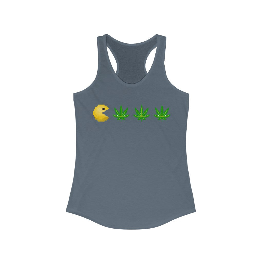 Retro Arcade Videogame Guy Loves Edibles! (Womens Tank Top)