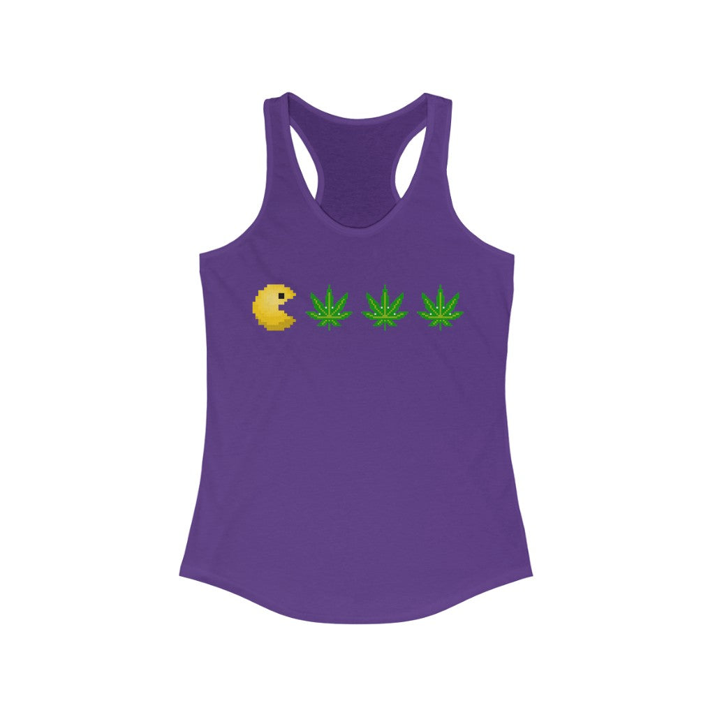 Retro Arcade Videogame Guy Loves Edibles! (Womens Tank Top)