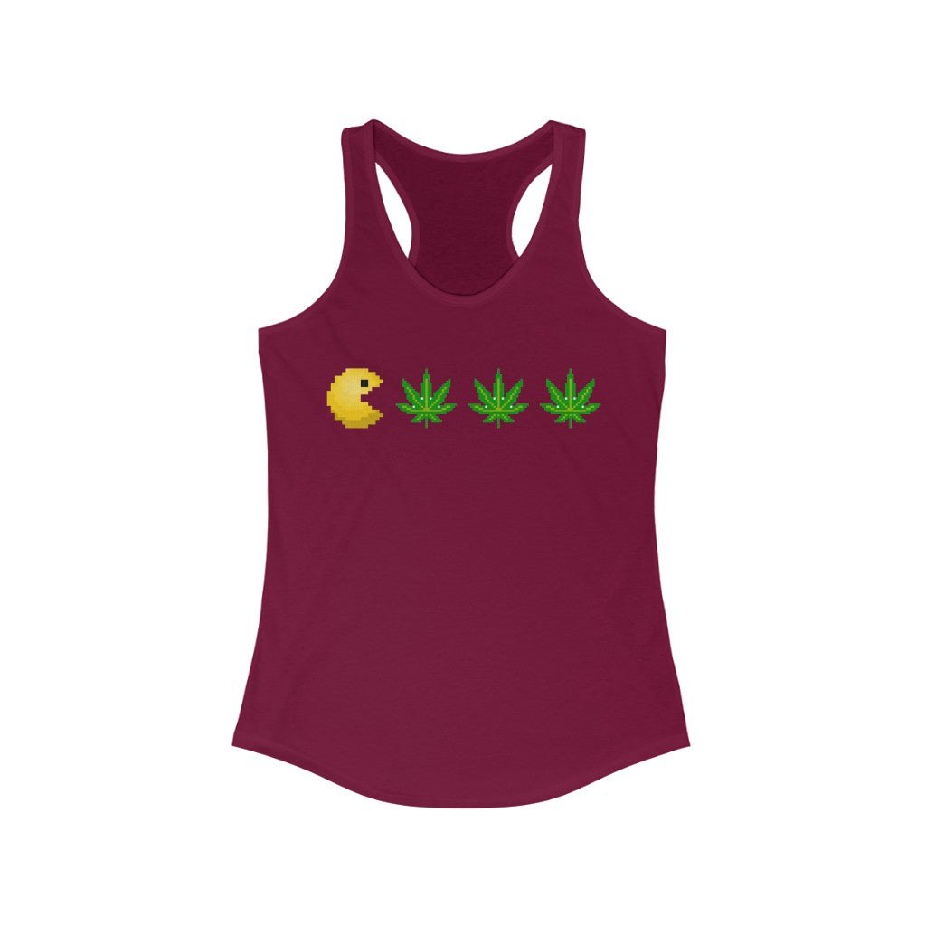 Retro Arcade Videogame Guy Loves Edibles! (Womens Tank Top)