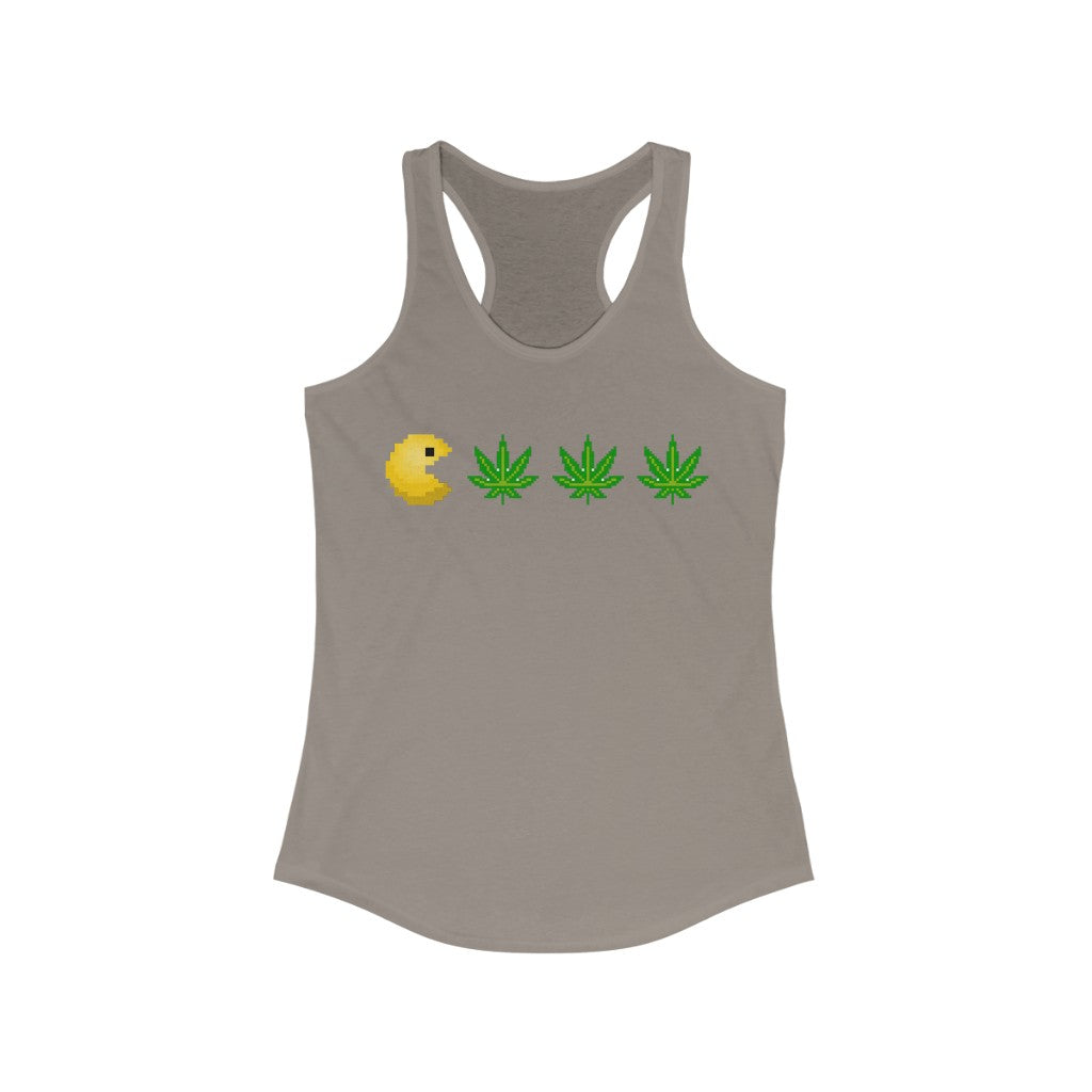 Retro Arcade Videogame Guy Loves Edibles! (Womens Tank Top)